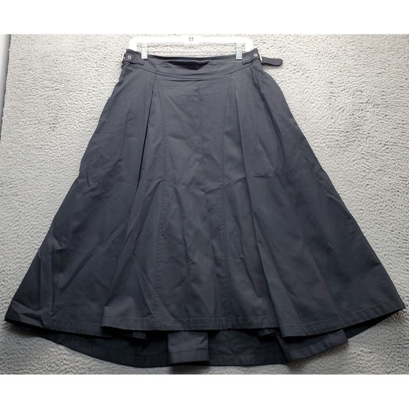 3.1 Phillip Lim Dresses & Skirts - 3.1 Phillip Lim A-Line Midi Skirt Womens 8 Black Stretch Pleated Front Back Zip